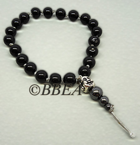 Bracelet tibetain tourmaline noire 3640