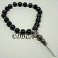 Bracelet tibetain tourmaline noire 3640