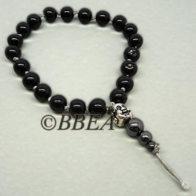 Bracelet tibetain tourmaline noire 3640