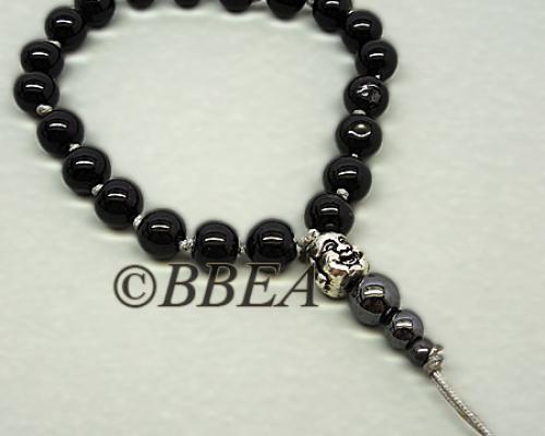 Bracelet tibetain tourmaline noire 3640