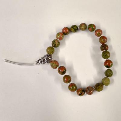 Bracelet tibetain unakite