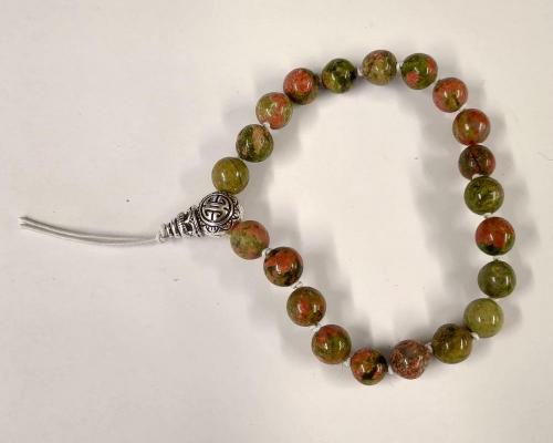 Bracelet tibetain unakite