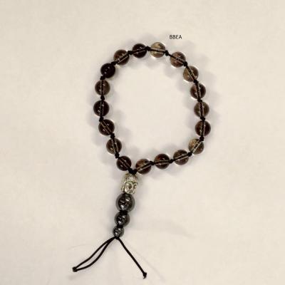 Bracelet tibetan quartz fume