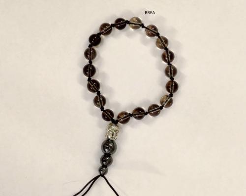 Bracelet tibetan quartz fume