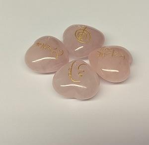 Coeurs quartz rose reiki