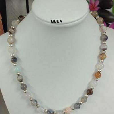 Collier agate botswana 2