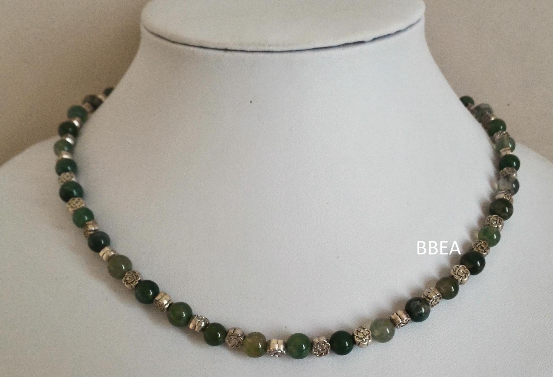 Collier agate mousse 1