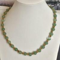 Collier aventurine verte 10 