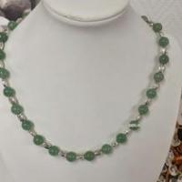 Collier aventurine verte 9 