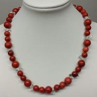 Collier jaspe rouge 7 