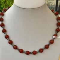 Collier jaspe rouge