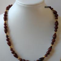 Collier obsidienne acajou 3