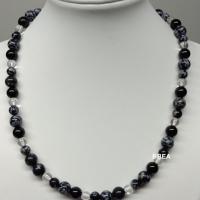 Collier obsidienne neige 2 1