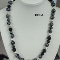 Collier obsidienne neige 3 1