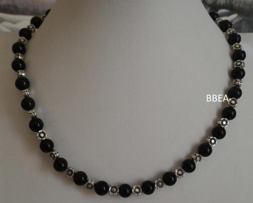 Collier obsidienne noire