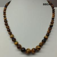 Collier oeil de tigre perles progressives 6 a 14mm 20 