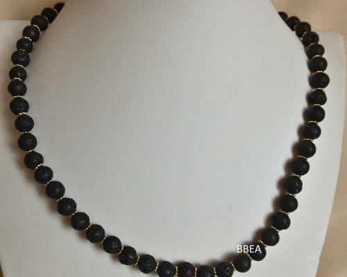 Collier pierre de lave 1 