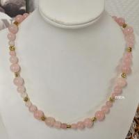 Collier quartz rose 8 