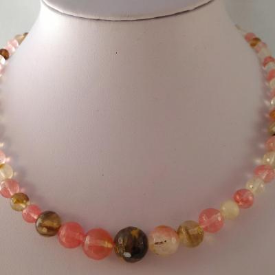 Collier tourmaline melon d eau 2 