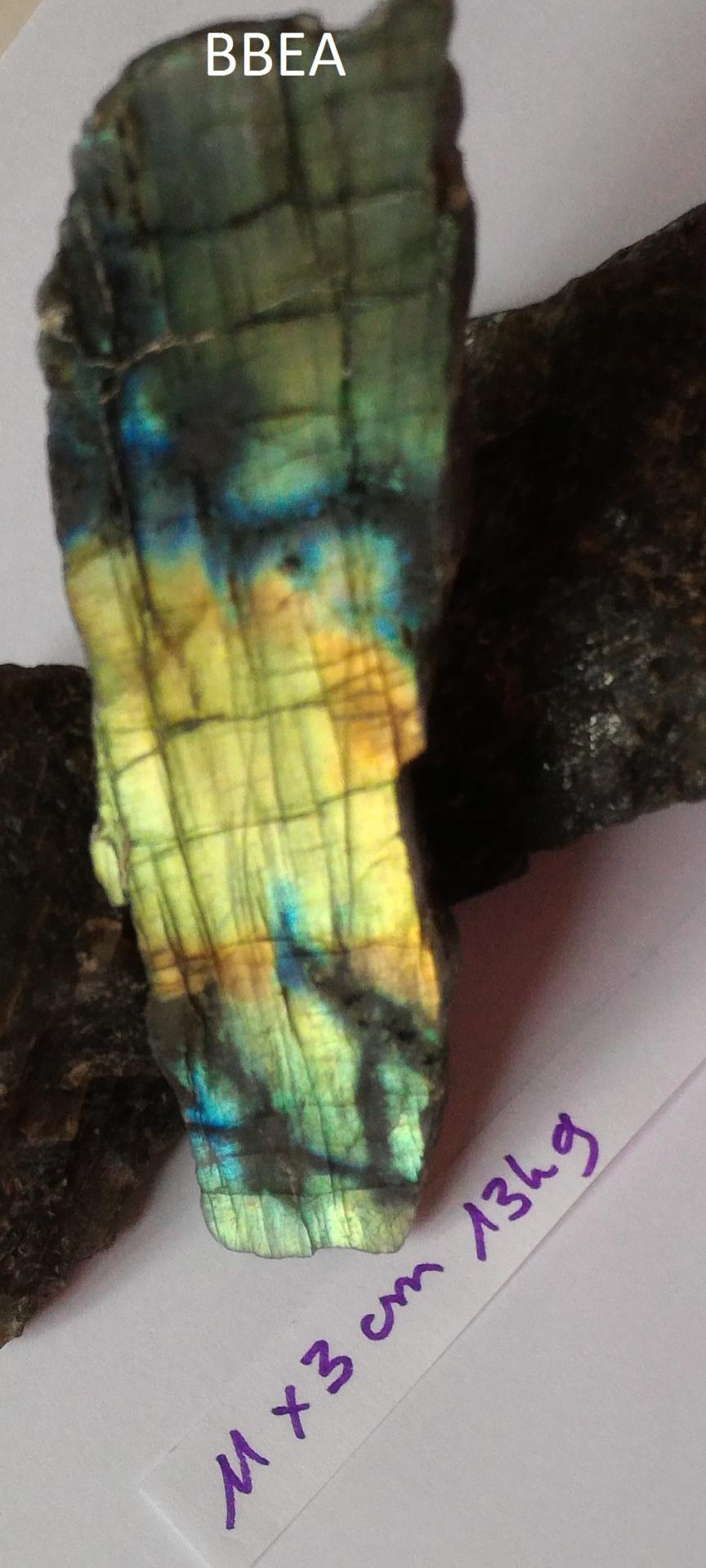 Labradorite 1 face n 4 134g 11x3cm