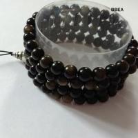 Mala tibetain obsidienne doree 2 1