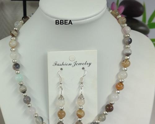 Parure agate botswana