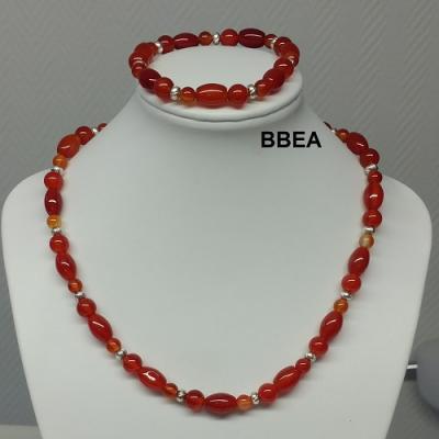 Parure cornaline