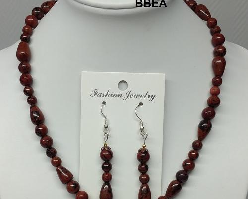 Parure obsidienne acajou 2 