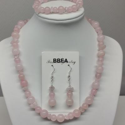 Parure quartz rose 2