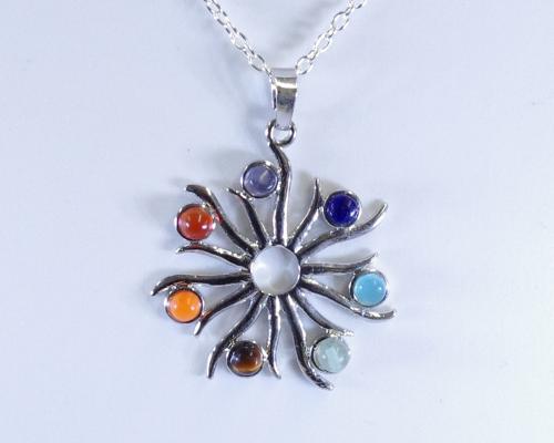 Pendentif 7 chakras 7 