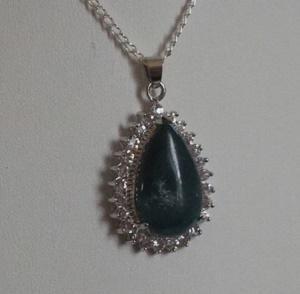 Pendentif agate mousse 1 1