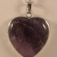 Pendentif amethyste coeur 2 