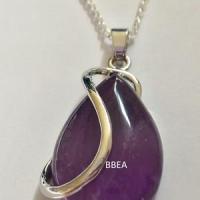 Pendentif amethyste goutte 12 