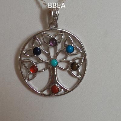 Pendentif arbre 7 chakras 1