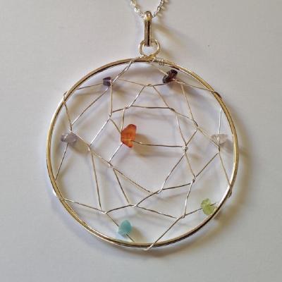 Pendentif attrape reve 7 chakras