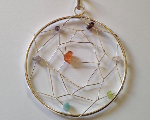 Pendentif attrape reve 7 chakras