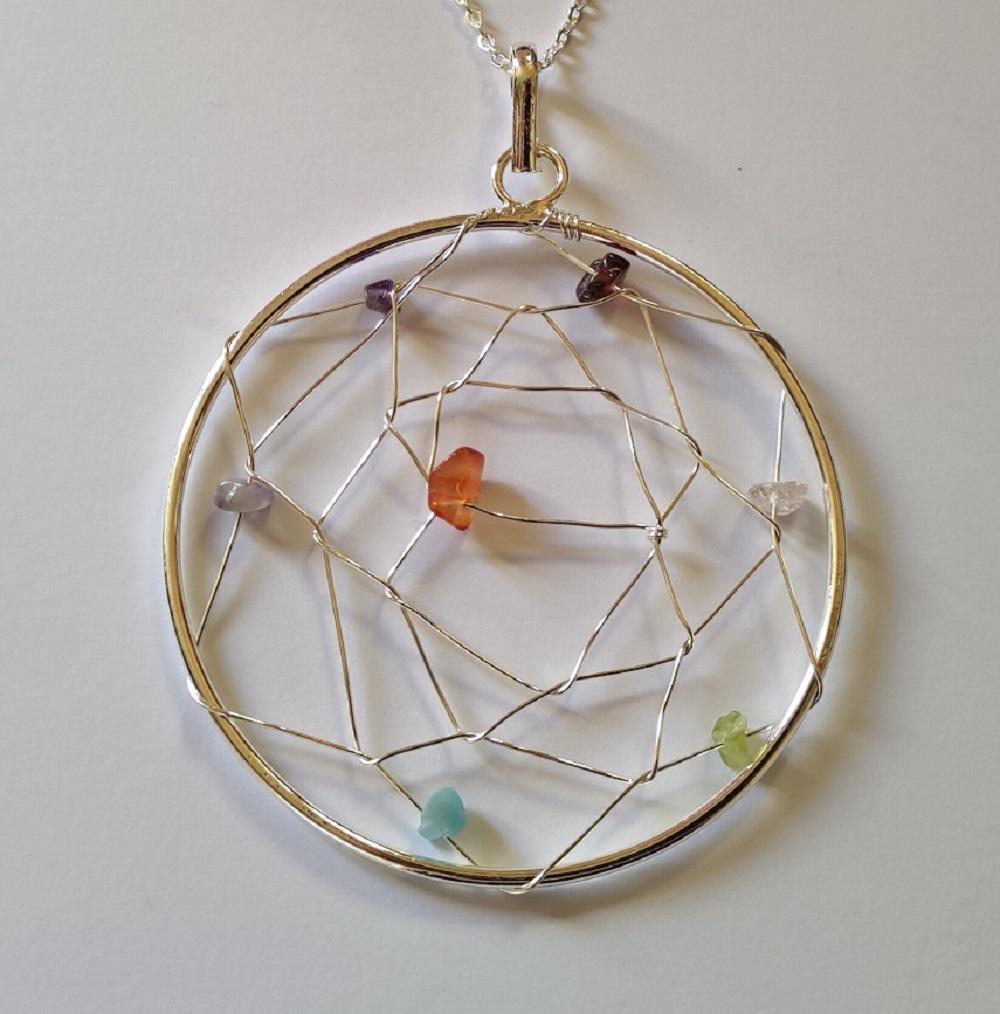 Pendentif attrape reve 7 chakras