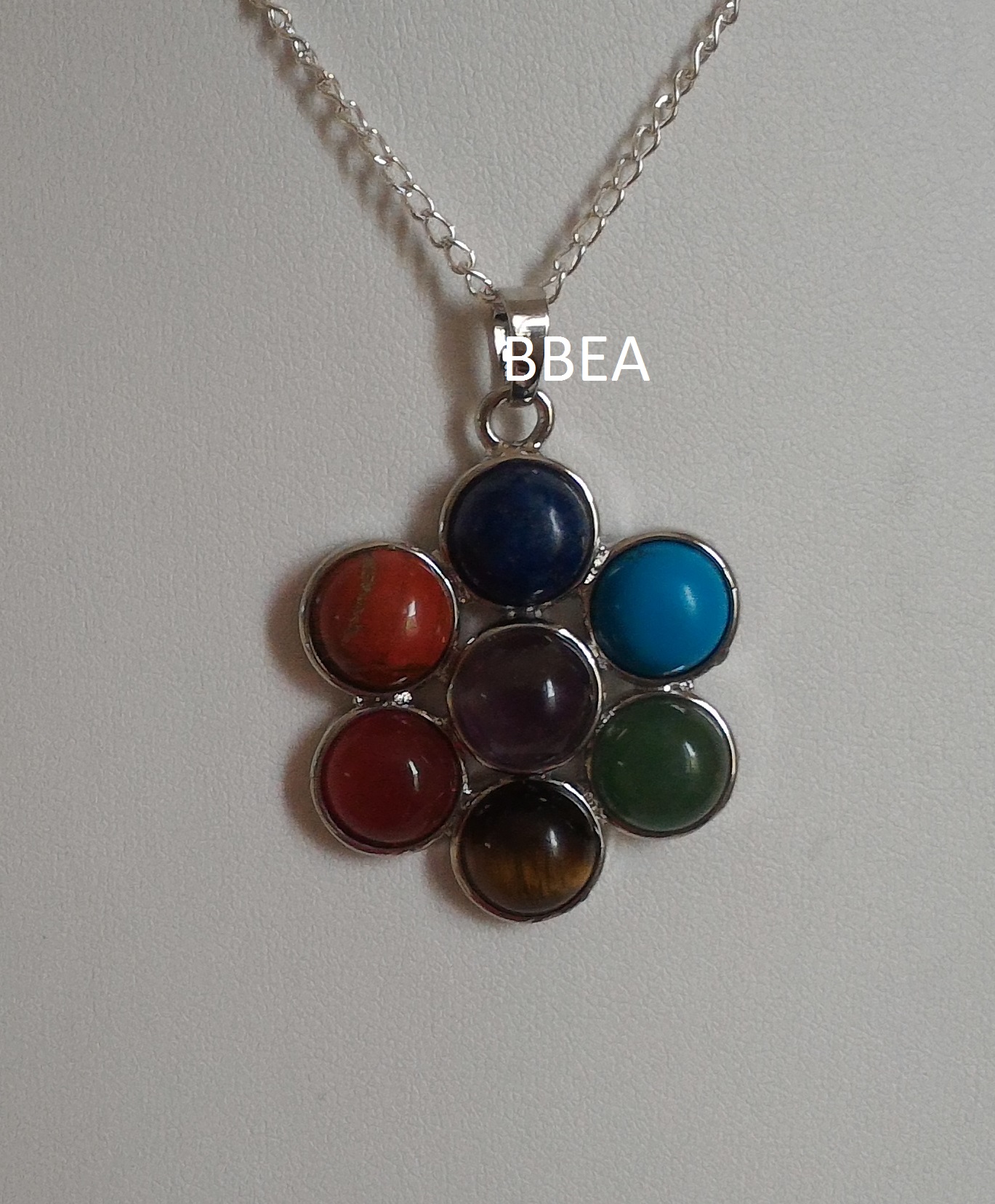 Pendentif fleur 7 chakras