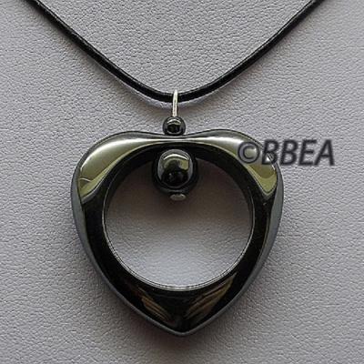 Pendentif hematite coeur 2 