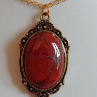 Pendentif jaspe rouge 5 