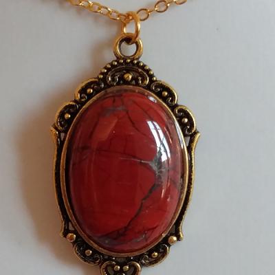 Pendentif jaspe rouge 5