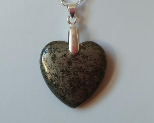 Pendentif pyrite coeur