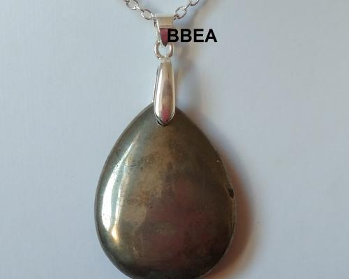 Pendentif pyrite goutte