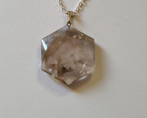 Pendentif quartz fume 1