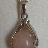 Pendentif quartz rose 2 