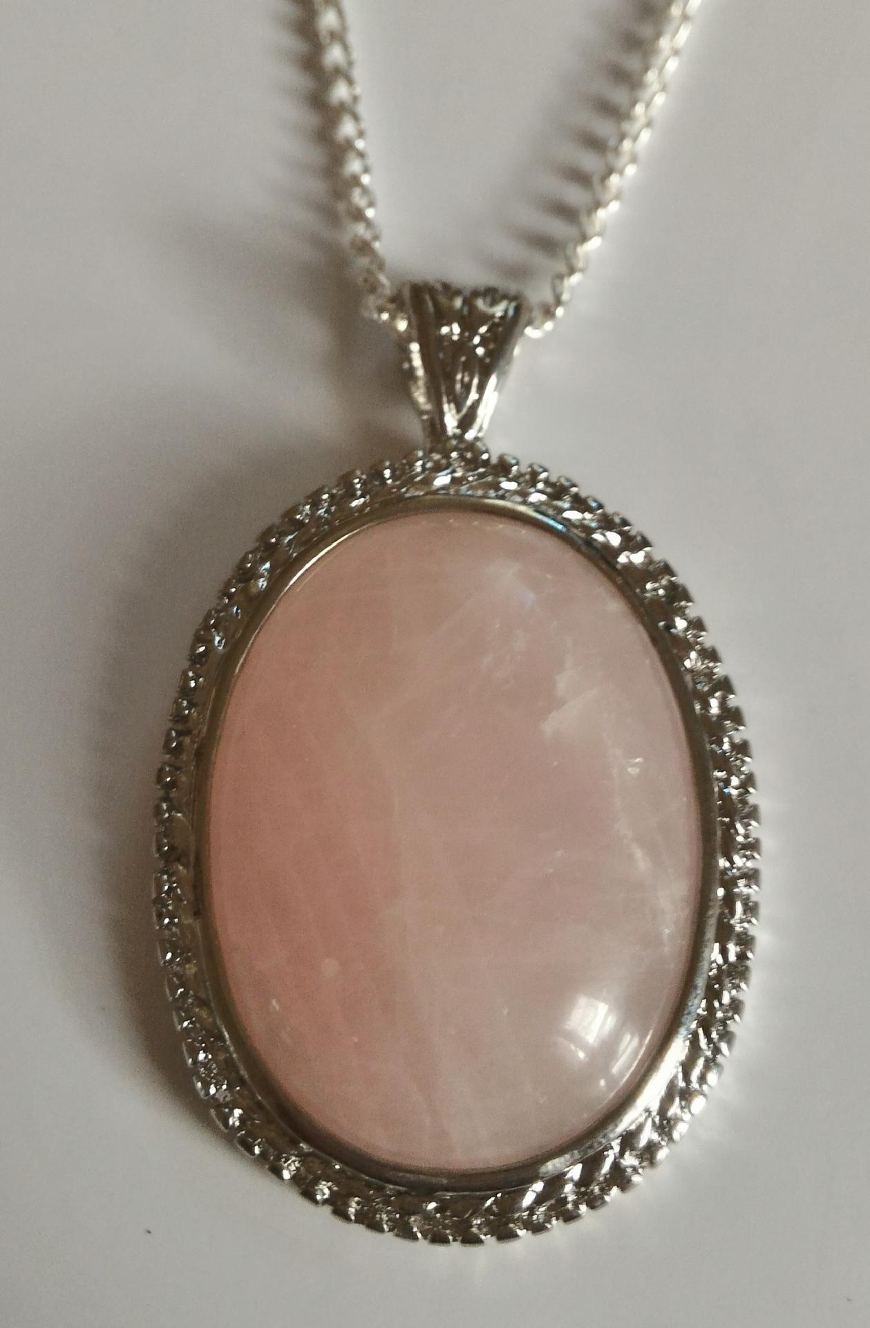 Pendentif quartz rose 3 