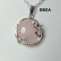 Pendentif quartz rose 8 1