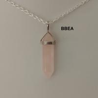 Pendentif quartz rose 9 