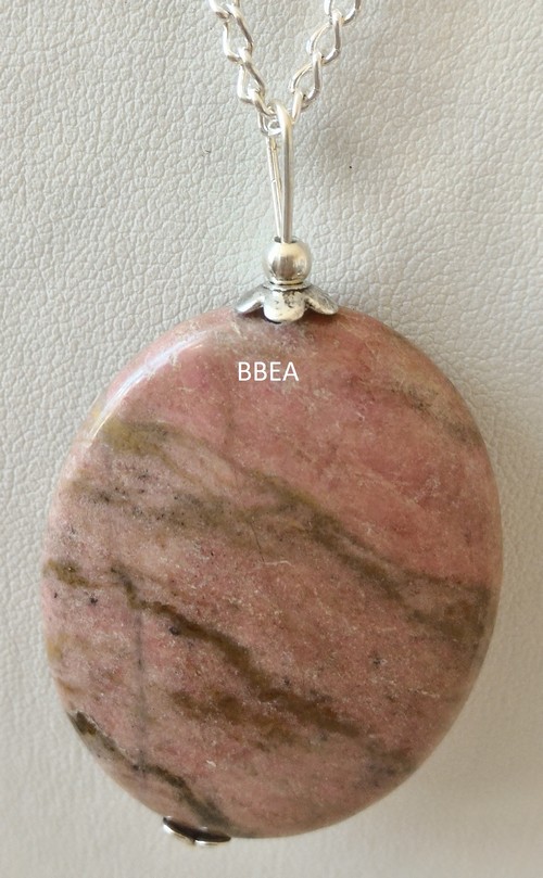 Pendentif rhodonite