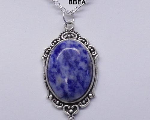 Pendentif sodalite 43x25mm 2 